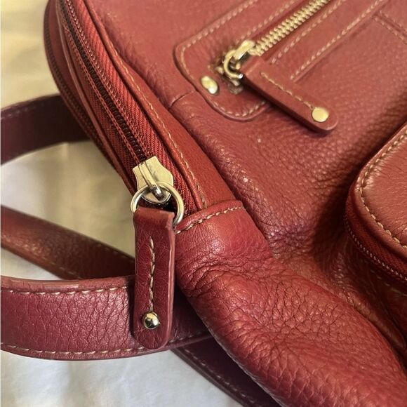 VTG Wilson Leather Mini Backpack Purse 10x9x4” Handbag Red - Picture 14 of 14